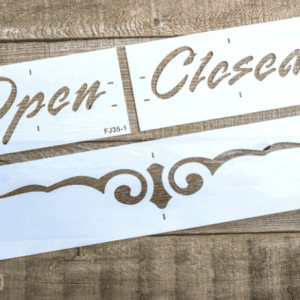 open closed stencil kit